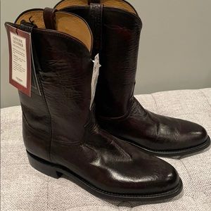 Lucchese Bootmaker Cowboy Boots - Brown Leather